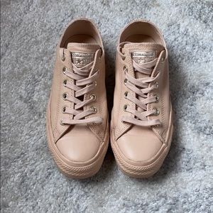 grey suede converse high tops with rose gold